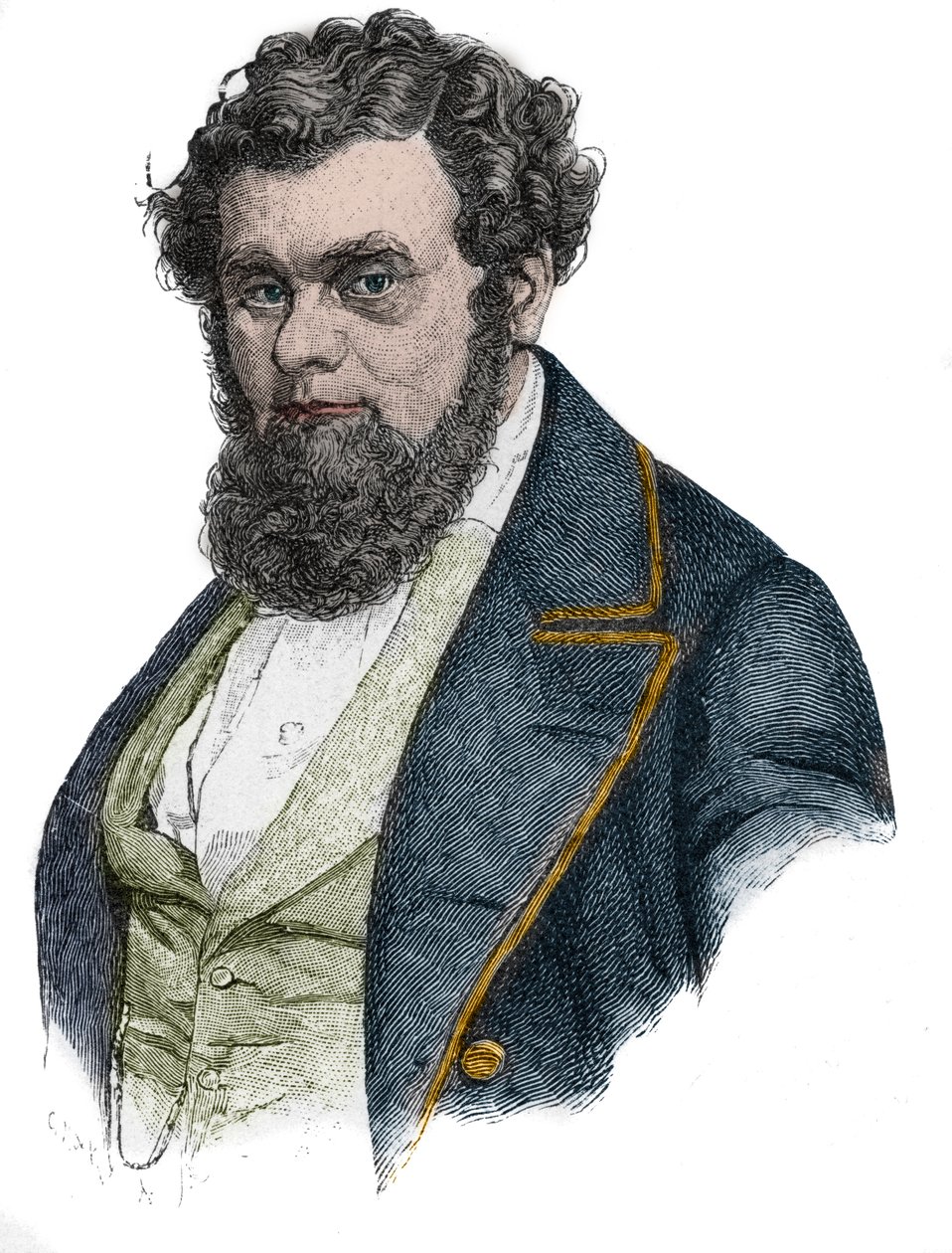Portrett av Robert Blum (1807-1848), en tysk politiker, journalist, forlegger og poet - Robert Blum tysk politiker. av Unknown artist