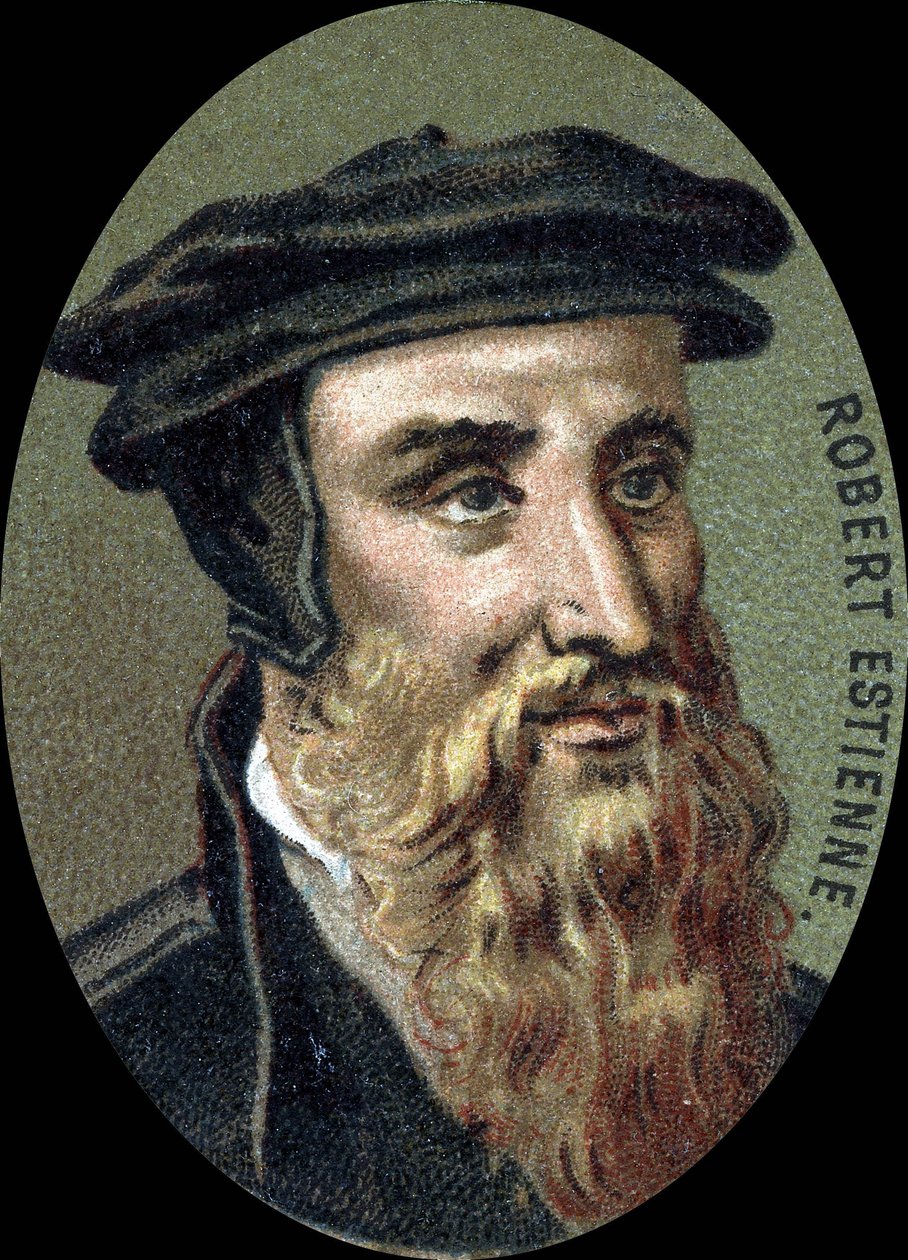 Portrett av Robert Estienne (1503-1559), fransk skriver. av Unknown artist
