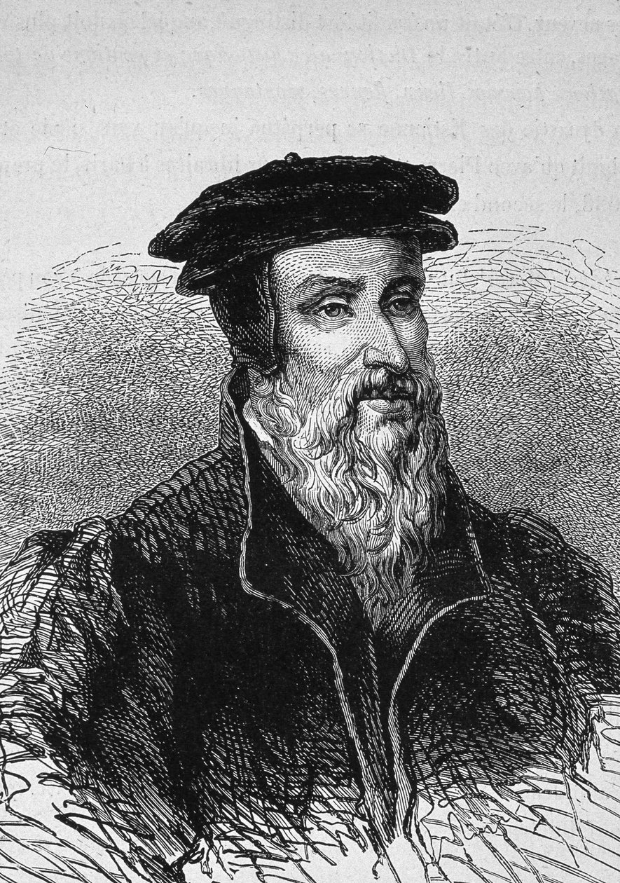 Portrett av Robert Estienne (1503 - 1559), fransk skriver. av Unknown artist