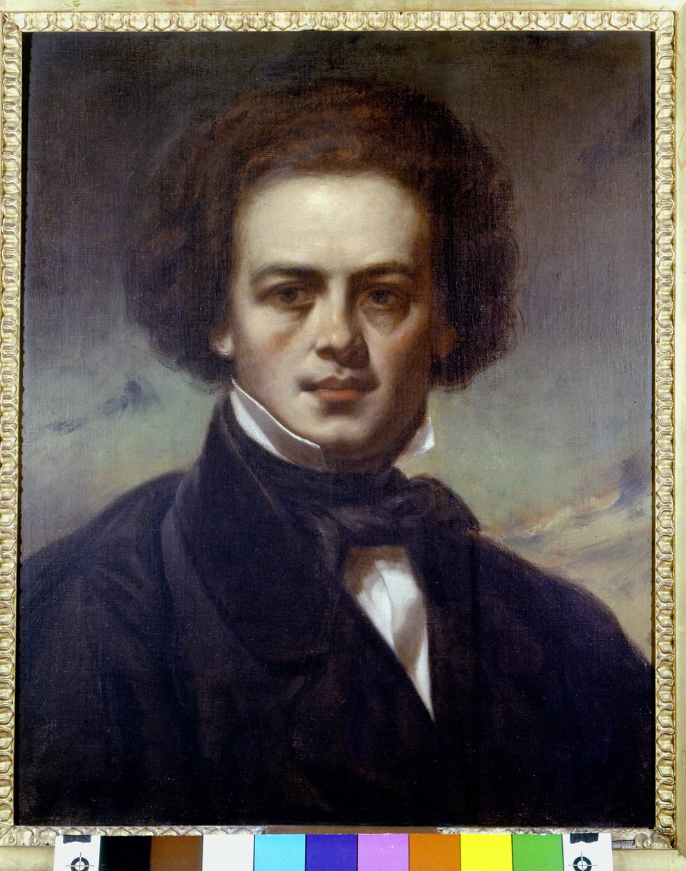 Portrett av Robert Schumann (1810-1856), tysk komponist. Anonymt maleri rundt 1840. Museo Teatrale alla Scala. av Unknown artist