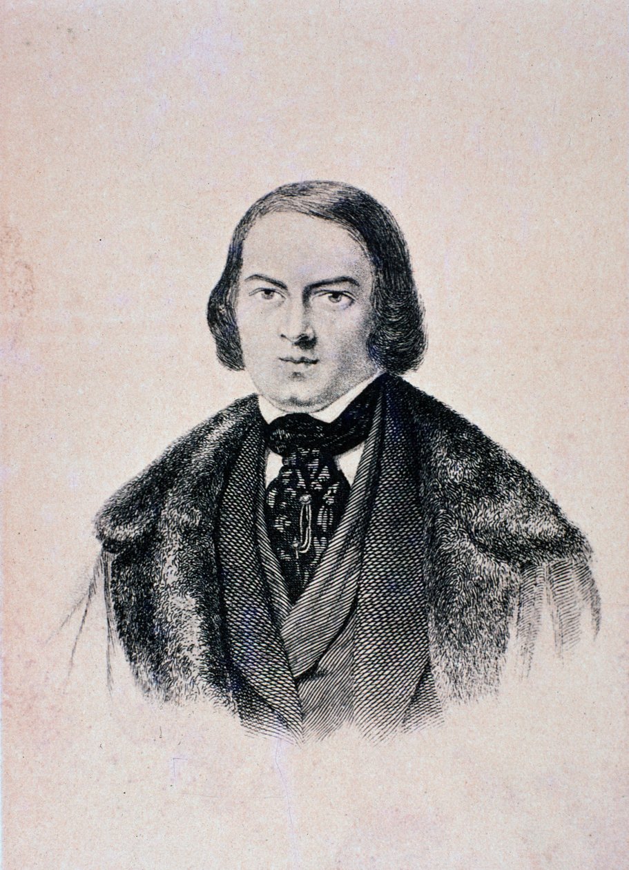 Portrett av Robert Schumann (gravering av Unknown artist