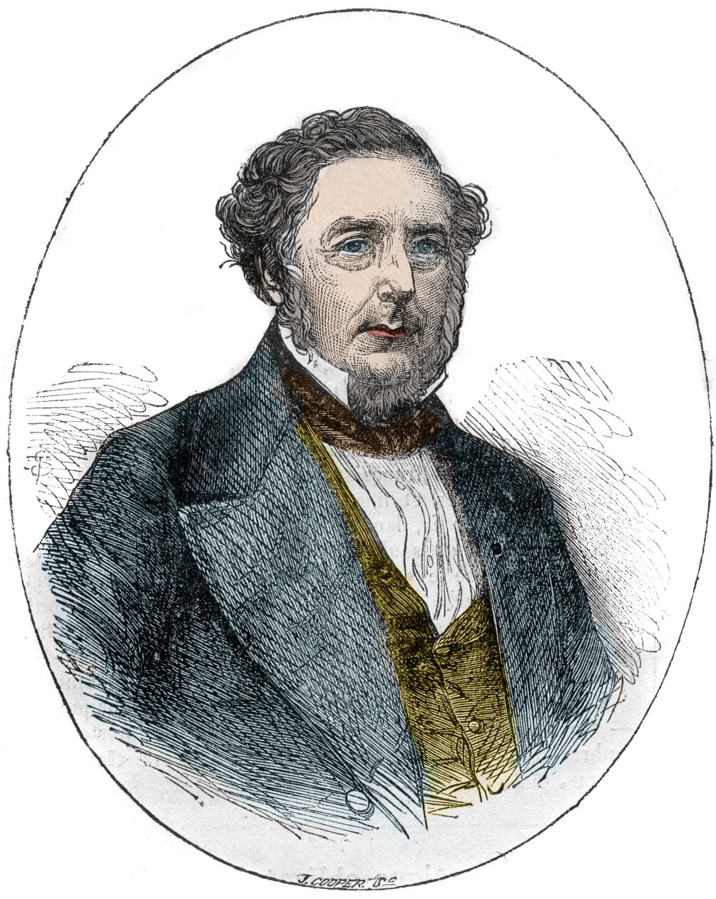 Portrett av Robert Stephenson, engelsk mekanisk og sivilingeniør (1803-1859) av Unknown artist