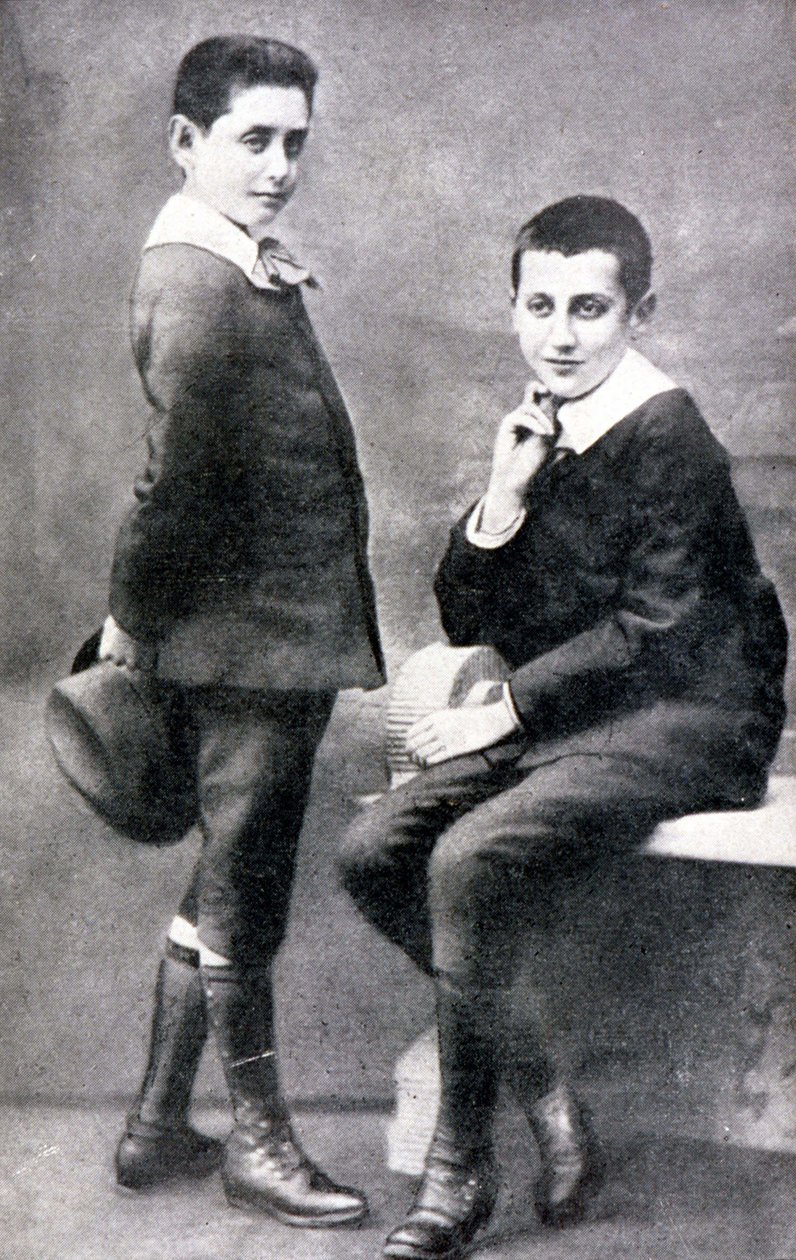 Portrett av Robert og Marcel Proust, n.d. v. 1885. av Unknown artist