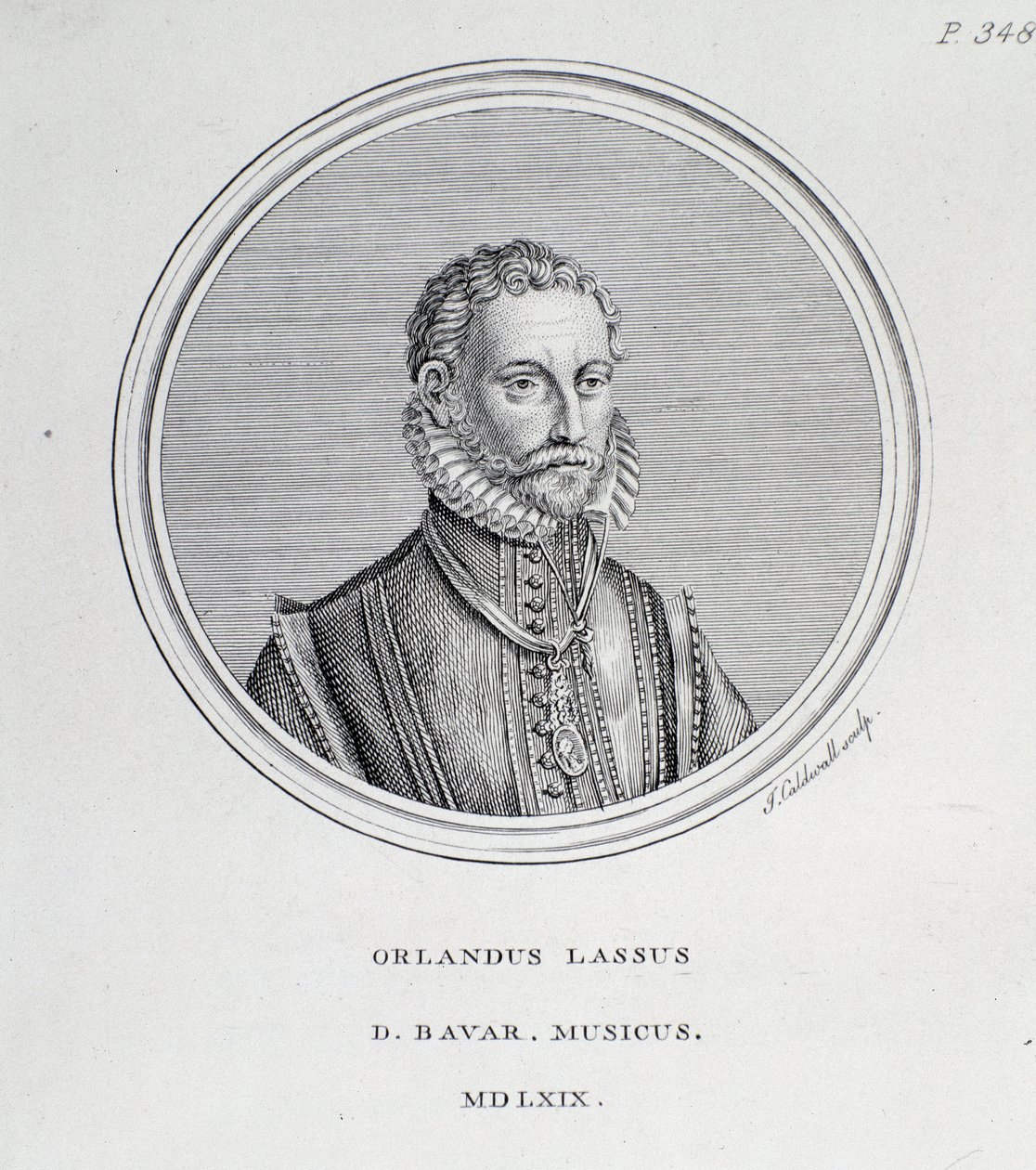 Portrett av Roland de Lassus (gravering av Unknown artist
