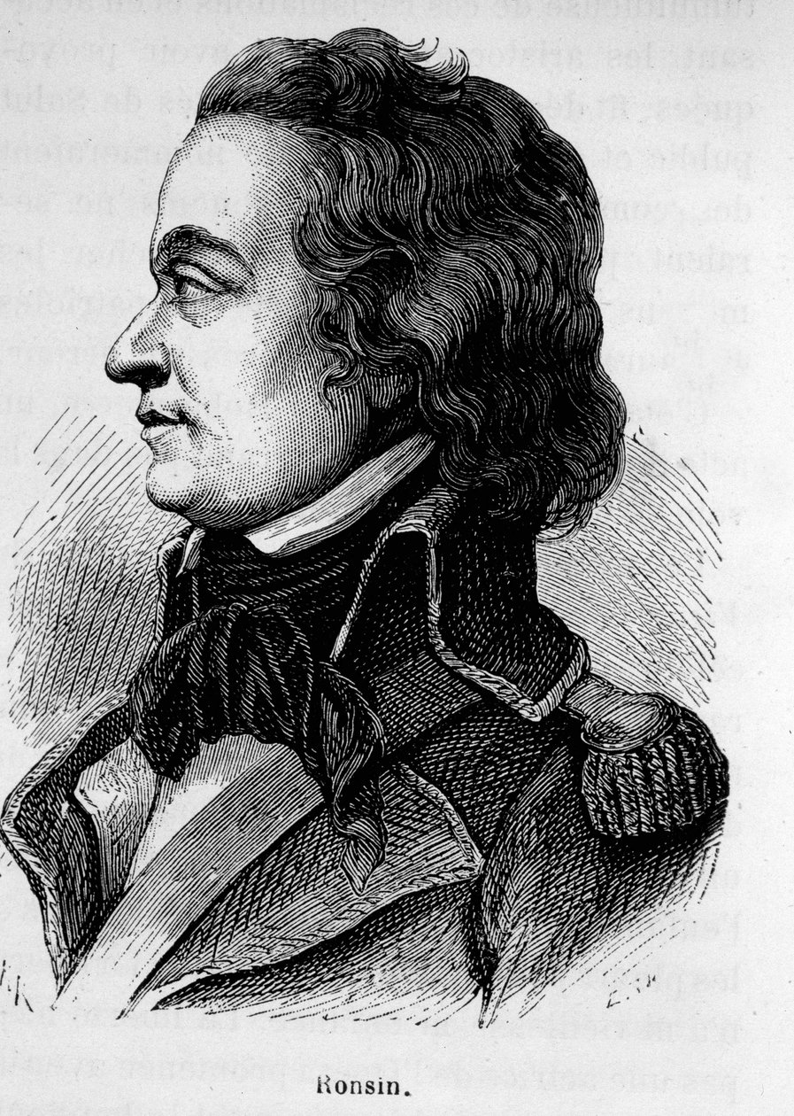 Portrait of Ronsin, French writer and general (1752 - 1794). av Unknown artist