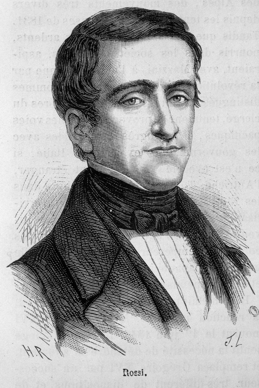 Portrett av Rossi, italiensk politiker (1787 - 1848) av Unknown artist