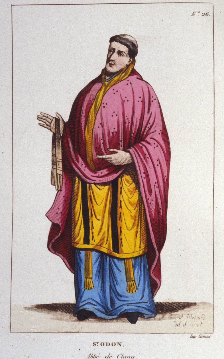 Portrett av Saint Odon de Cluny-gravering fra 1830 av Unknown artist