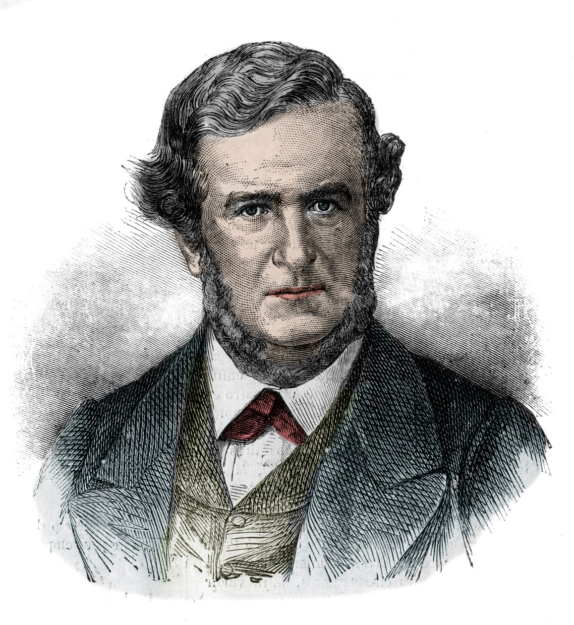 Portrait of Salustiano Olozaga (1805-1873) English politician, diplomat and writer - engraving 1870 av Unknown artist