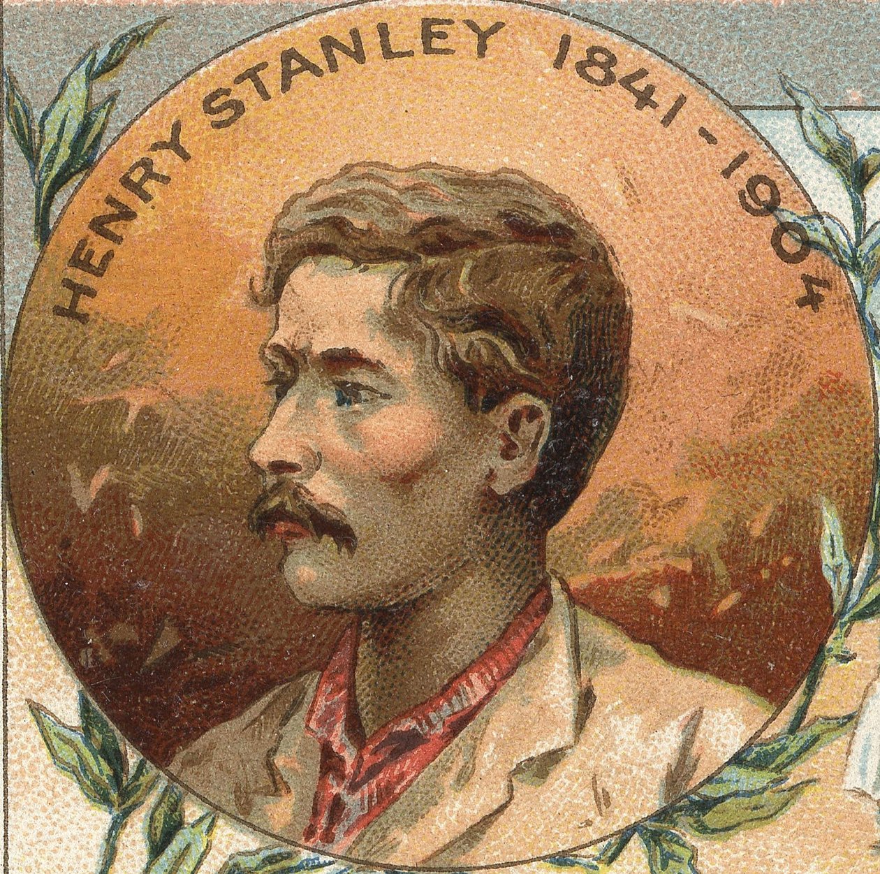 Portrait of Sir Henry Morton Stanley (1841-1904) English explorer. av Unknown artist