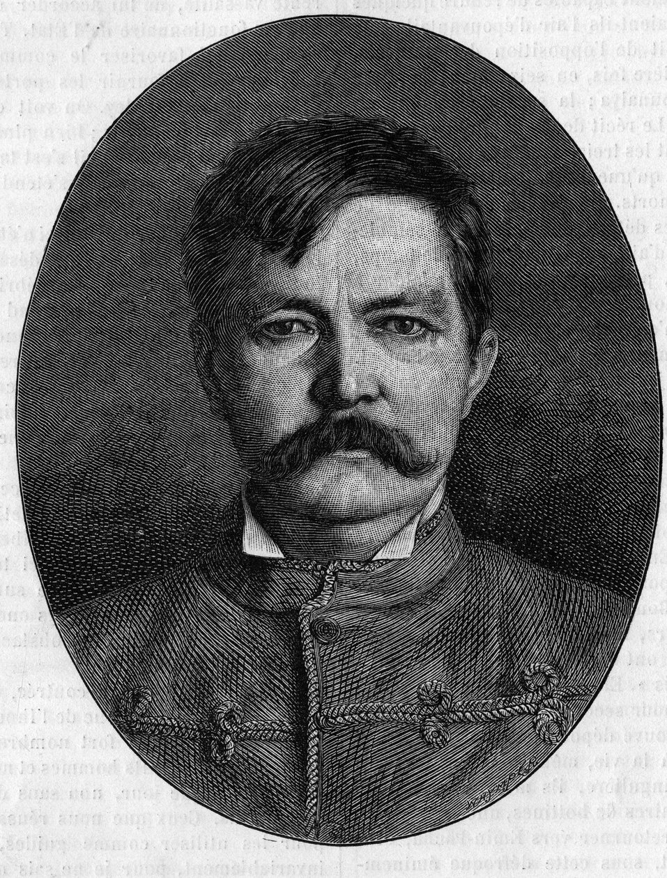 Portrett av Sir Henry Morton Stanley, pseudonym til John Rowlands (1841-1904), britisk oppdagelsesreisende og journalist. Gravering i "" Le Journal de la jeunesse"" av Unknown artist
