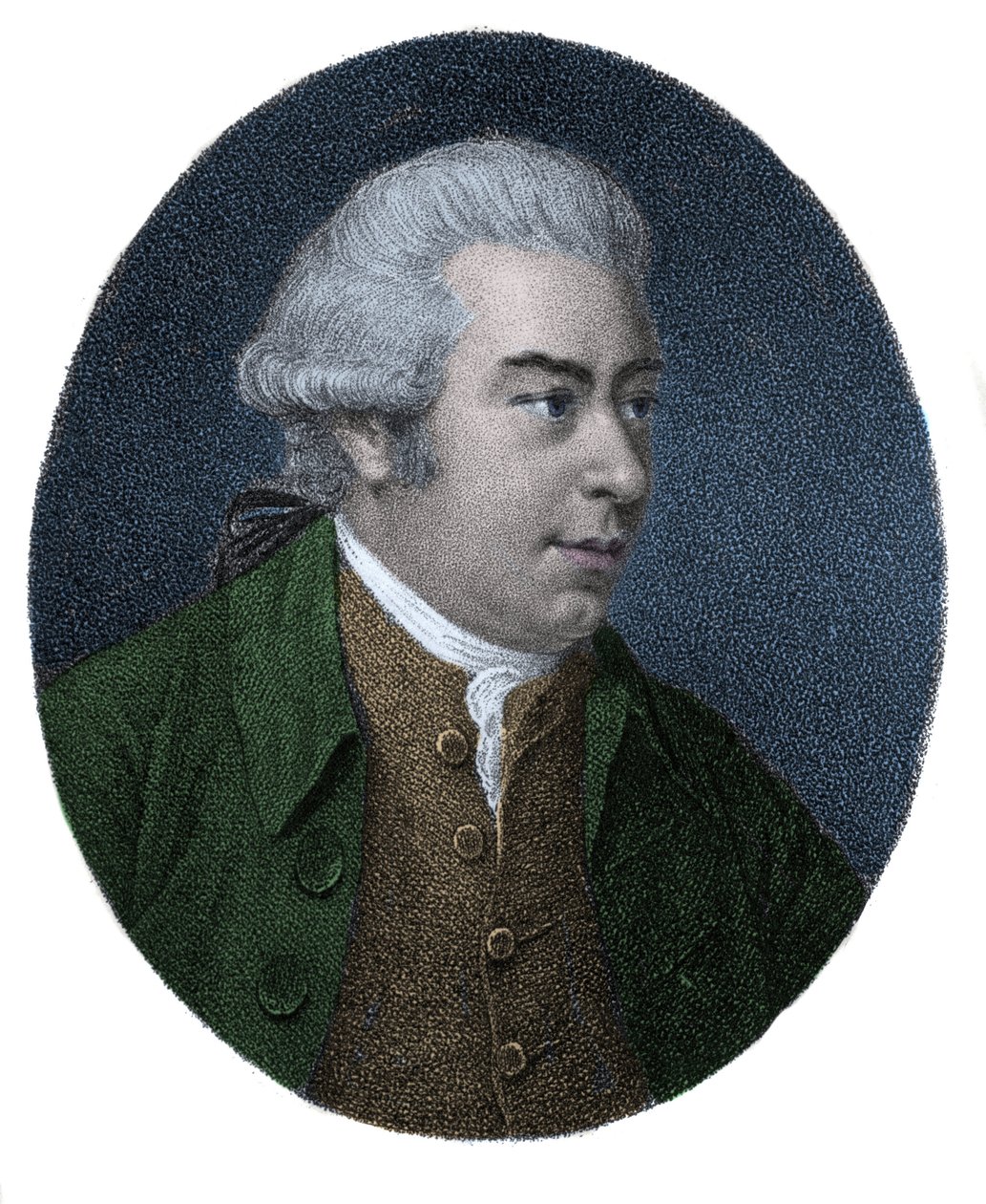 Portrett av Sir Joseph Banks (1743-1820), engelsk oppdagelsesreisende og naturforsker. Fargegravering fra 1800-tallet. av Unknown artist