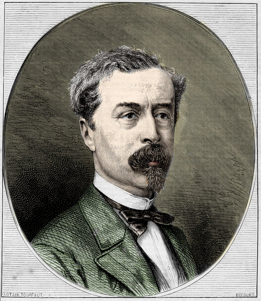 Portrett av Sir Richard Wallace (1818-1890), engelsk filantrop og kunstsamler. Gravering fra 1872. av Unknown artist