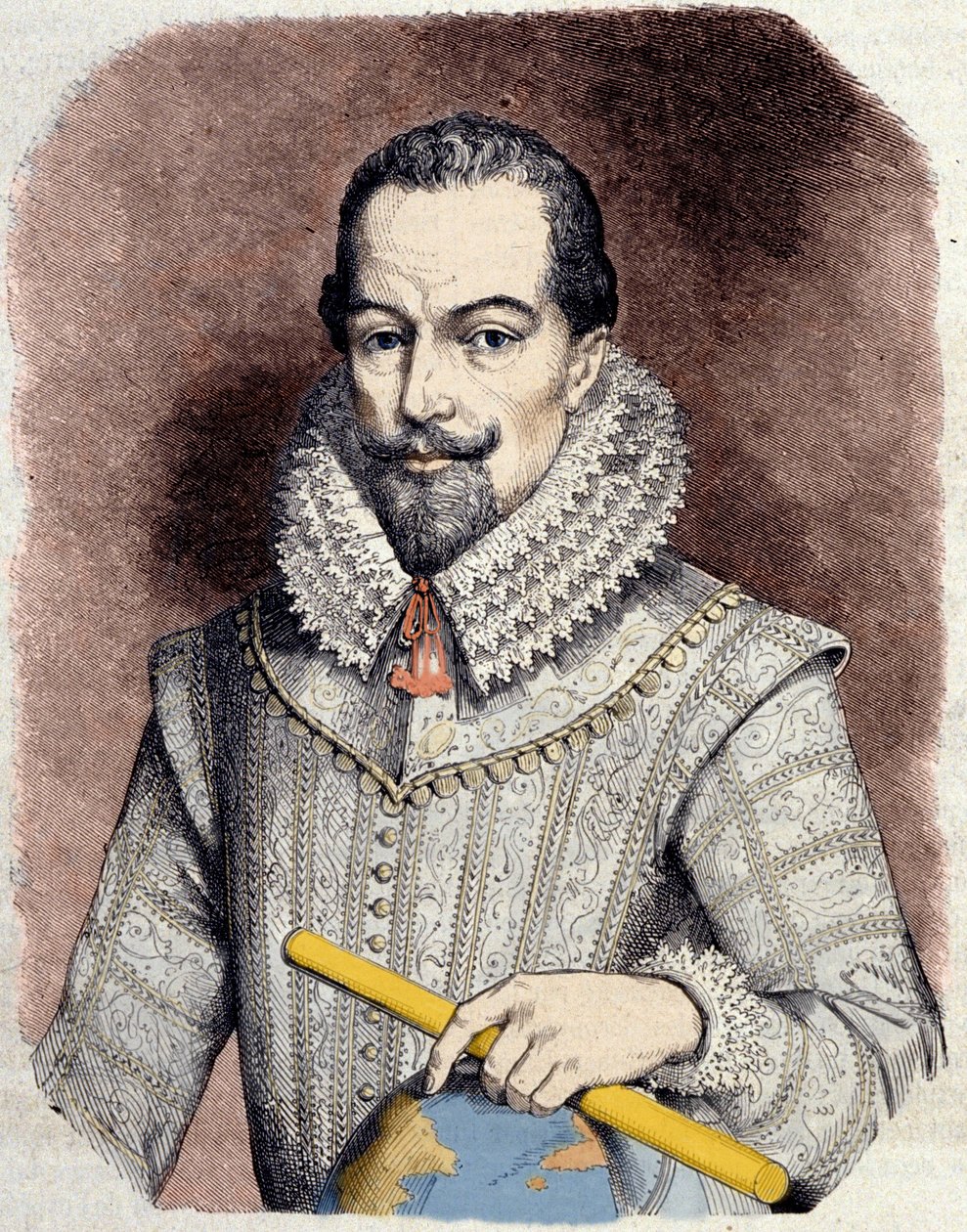 Portrett av Sir Walter Raleigh (1552-1618), engelsk hoffmann, navigatør og forfatter. av Unknown artist