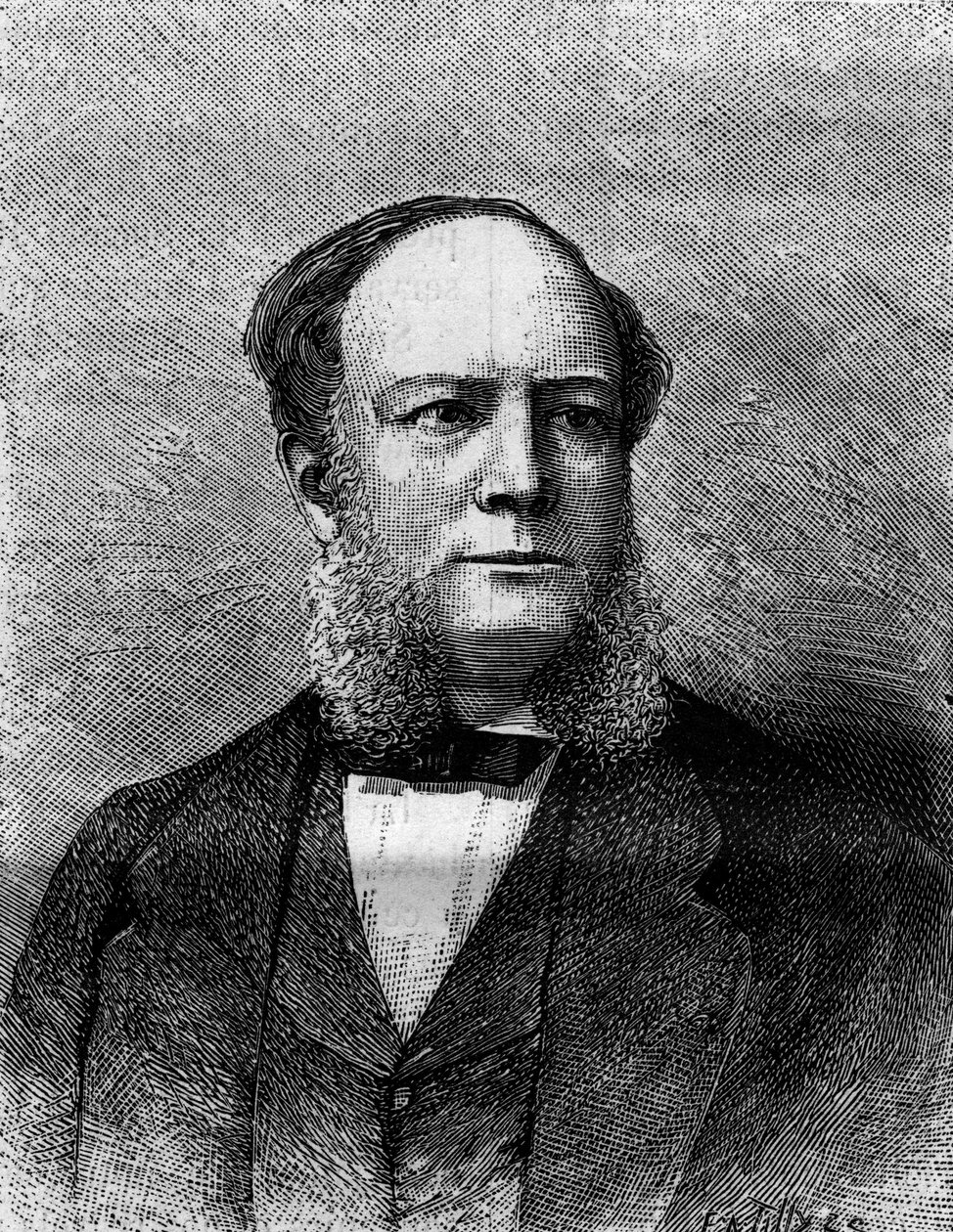 Portrait of Sir William Siemens (Carl Wilhelm) (1823-1883), English engineer and inventor, creator of processes for the manufacture of steel. Engraving In “” Nature. Revue des sciences et de ses applications aux arts et à l
