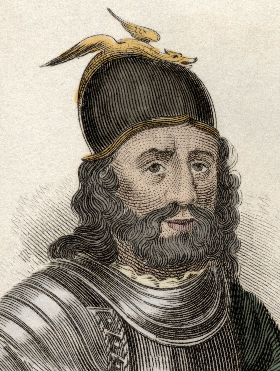 Portrett av Sir William Wallace (Braveheart) (ca. 1270-1305), skotsk ridder. Gravering av 1800-tallet. av Unknown artist