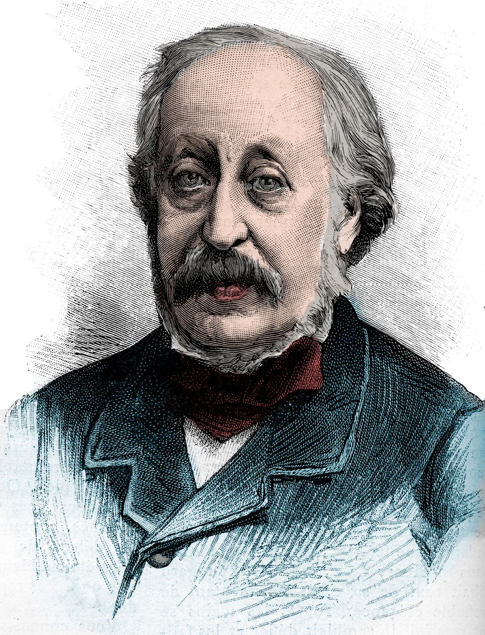 Portrett av Stephen Heller (1813-1888) ungarsk pianist, lærer og komponist - Gravering 1888 av Unknown artist