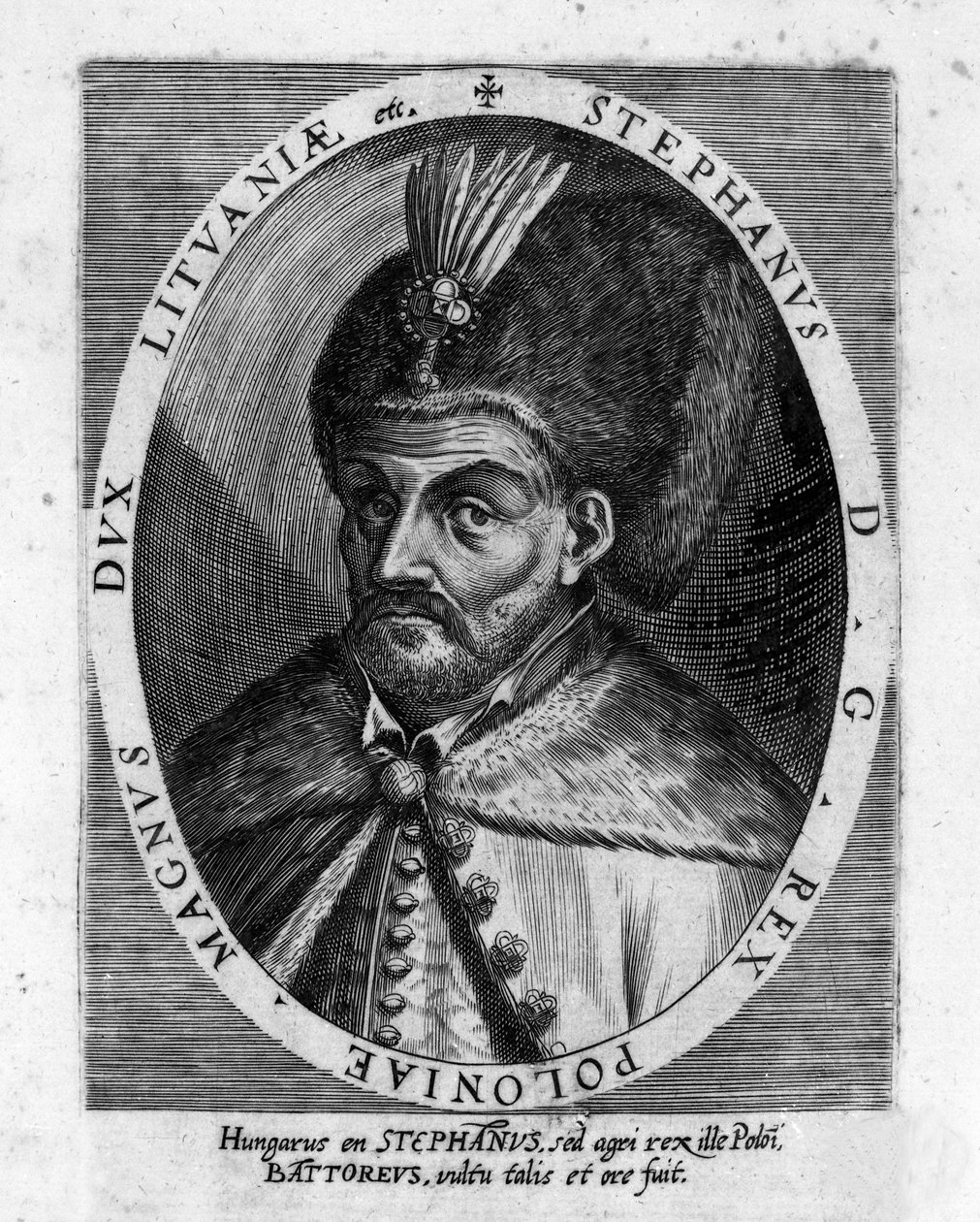 Portrett av Stephen I Bathory (1533-1586), prins av Transylvania og konge av Polen. av Unknown artist