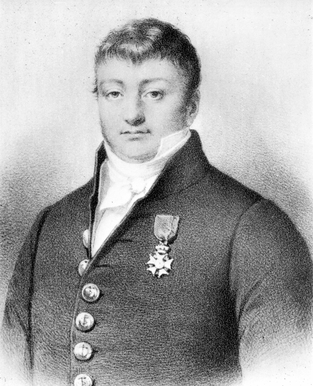 Portrett av Surcouf (1773 - 1827) - gravering av Unknown artist