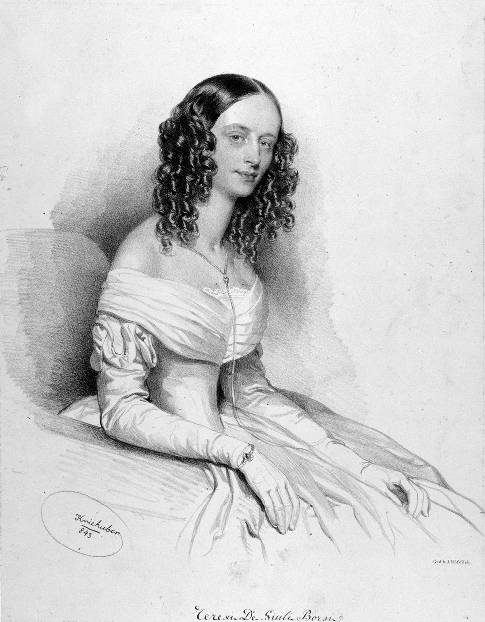 Portrett av [Teresa] De Giuli Borsi italiensk sopran. av Unknown artist