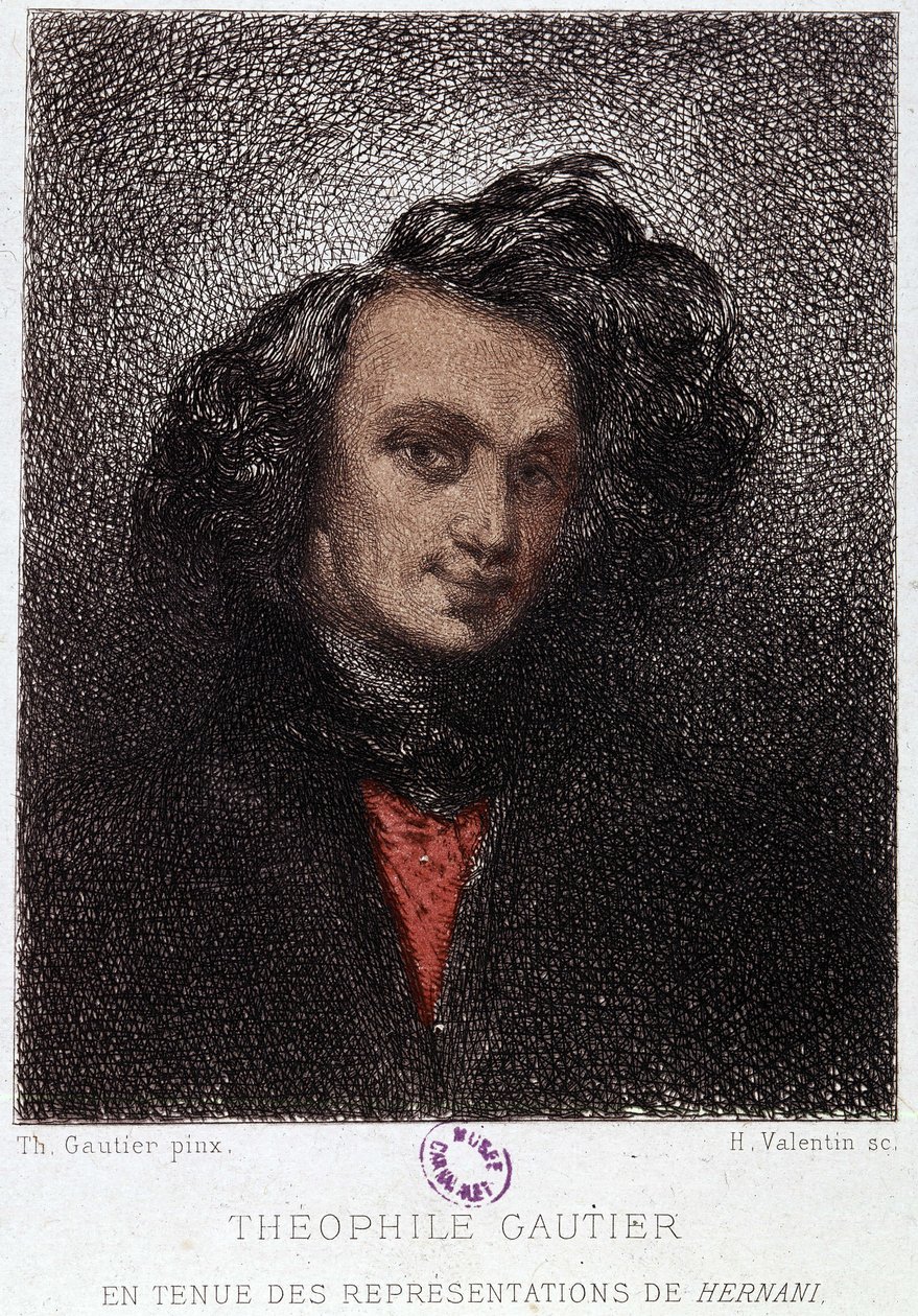 Portrett av Théophile Gautier i Hernani av Victor Hugo. 1800-tallet. av Unknown artist