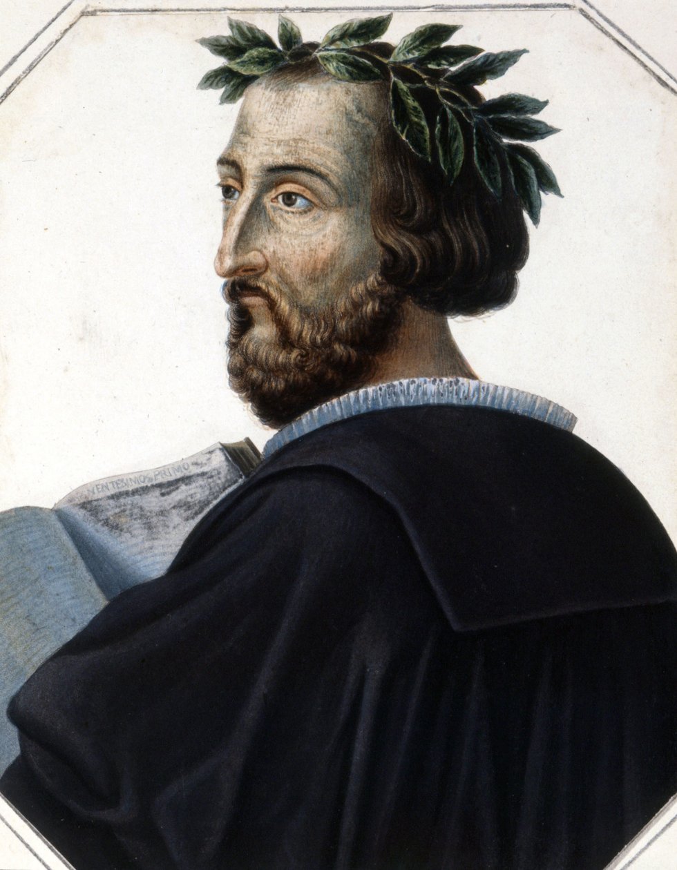 Portrett av Torquato Tasso, kjent som kruset (1544 - 1595), italiensk poet. Gravering fra begynnelsen av 1800-tallet. av Unknown artist