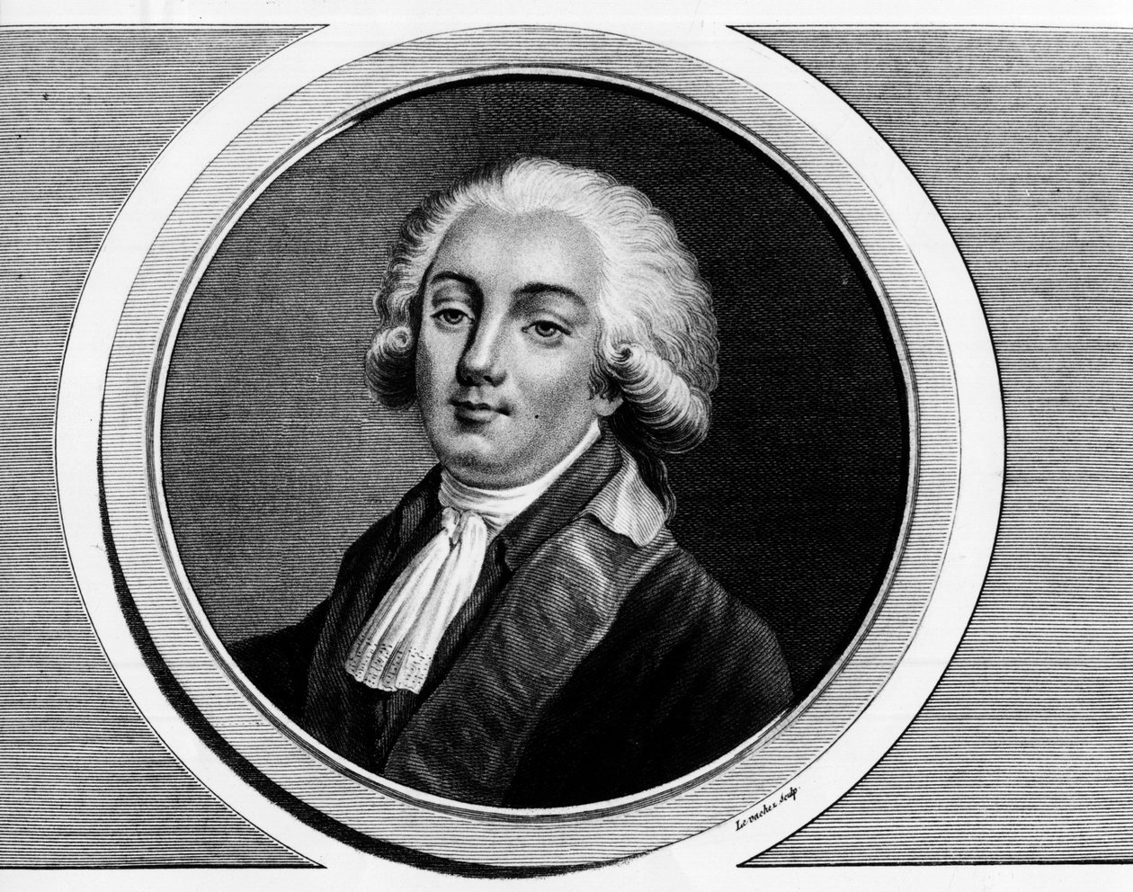 Portrett av Trophy-Gerard, jarl av Lally, baron av Tollendal, deretter markis av Lally-Tollendal, bedre kjent som Gerard de Lally Tollendal (1751-1830), deputert i Genreralstatene av 1789. Gravering i "" Komplett samling av historiske malerier av av Unknown artist