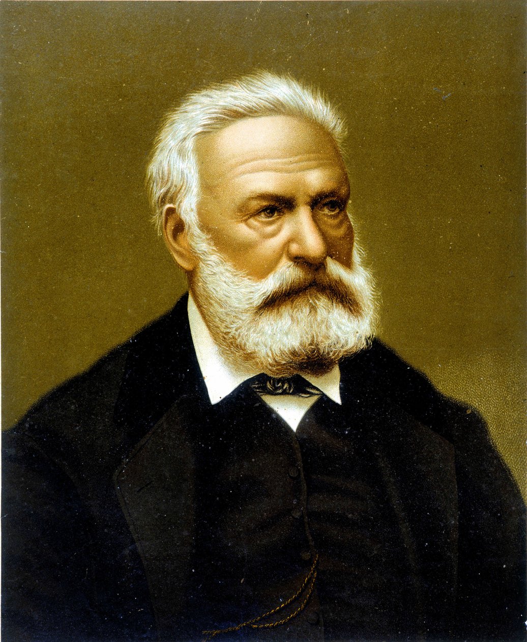 Portrett av Victor Hugo - kromolitografi av Unknown artist