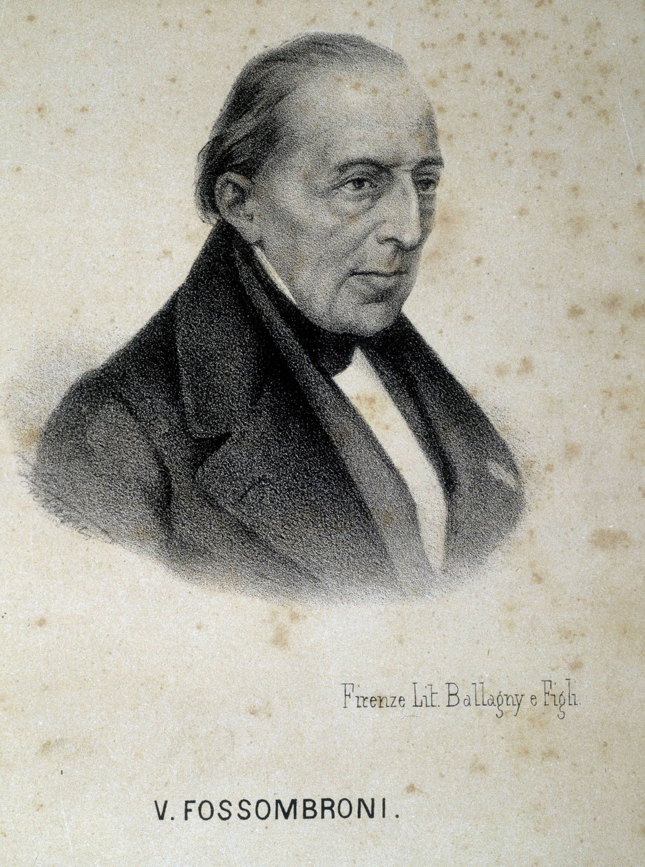 Portrett av Victorio Fossombroni (1754 - 1844), italiensk ingeniør, økonom og intellektuell. av Unknown artist