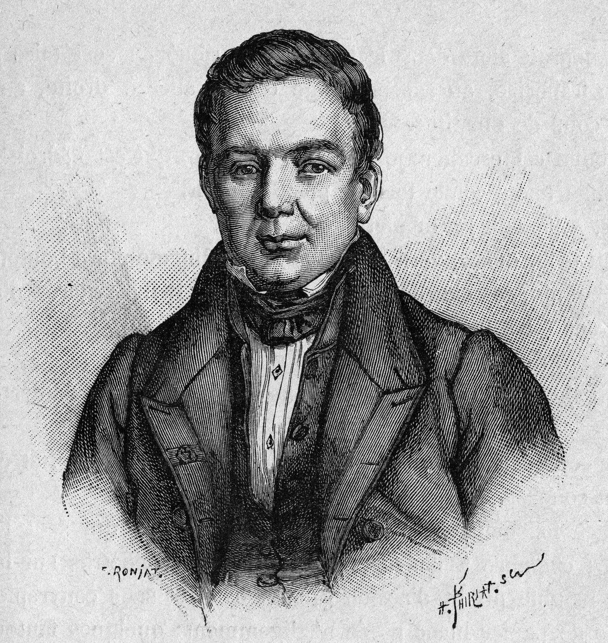 Portrait of Villemain, French professor and politician (1790 - 1870) av Unknown artist
