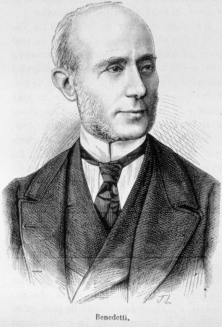 Portrett av Vincent Benedetti, fransk diplomat (1817 - 1900) av Unknown artist