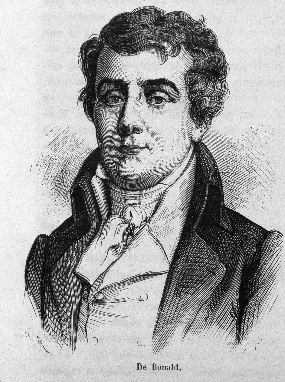 Portrett av Viscount Louis De Bonald (1754 - 1840). av Unknown artist