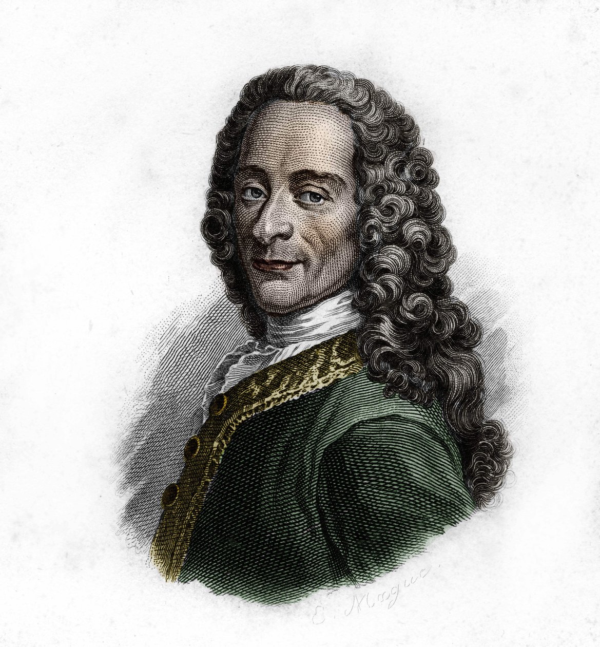 Portrett av Voltaire (1694 - 1778), fransk forfatter og filosof av Unknown artist