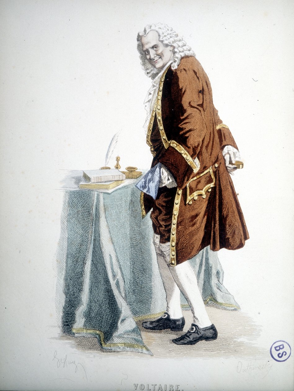 Portrett av Voltaire - gravering av Unknown artist