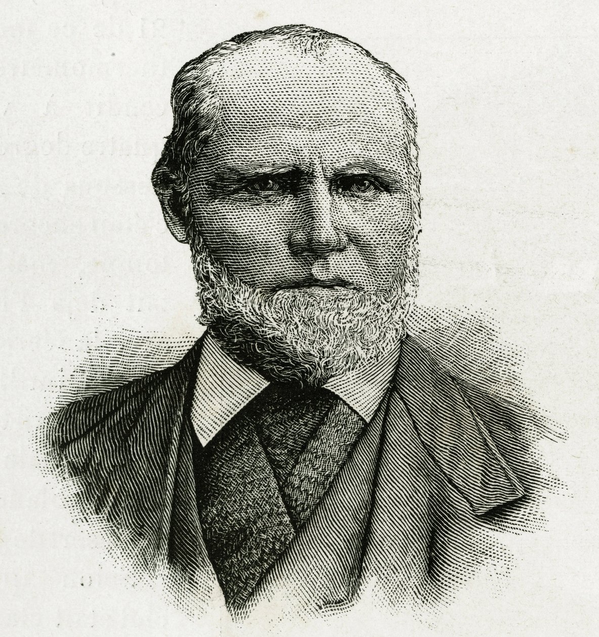 Portrett av William Dunbar, brepilot for La Jeannette-mannskapet, for oppdraget til nordpolen. Gravering for å illustrere "Le voyage de la Jeannette"" av Unknown artist