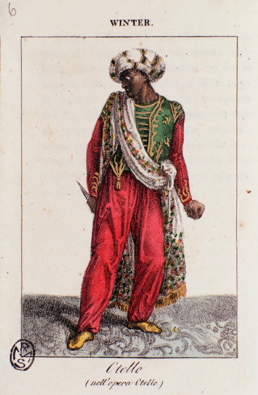 Portrett av vinteren, i Othello, av Gioacchino Rossini av Unknown artist