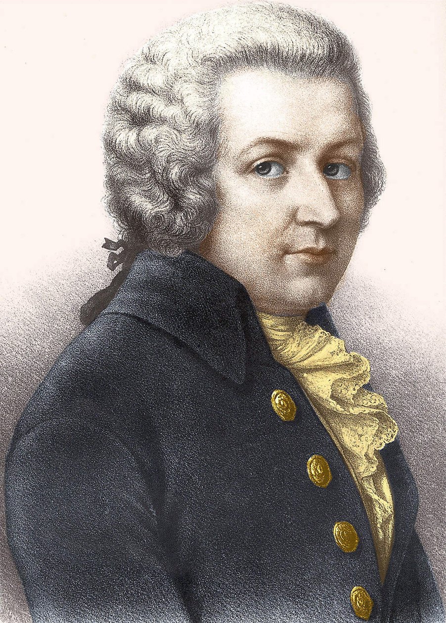 Portrait of Wolfgang Amadeus Mozart (1756-1791). av Unknown artist