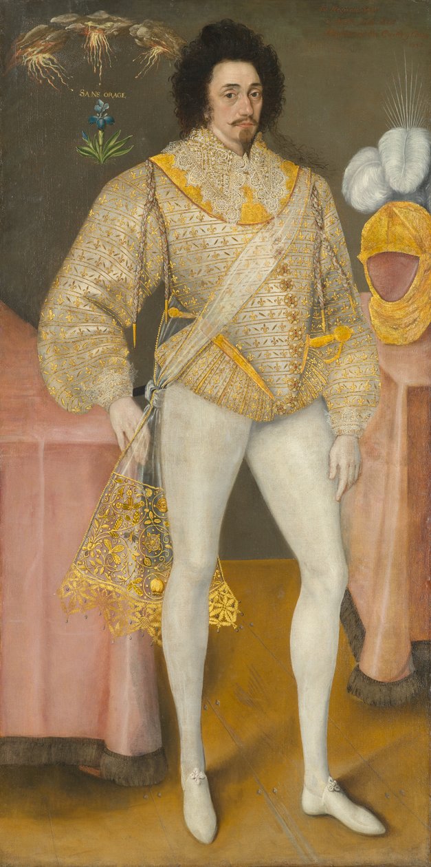 Portrait of a Man, muligens Sir Edward Stafford (1552-1605), rundt 1590 (olje på lerret) av Unknown artist