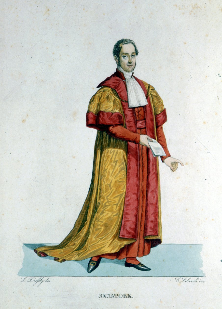 Portrett av en pavelig senator fra Vatikanstaten. av Unknown artist