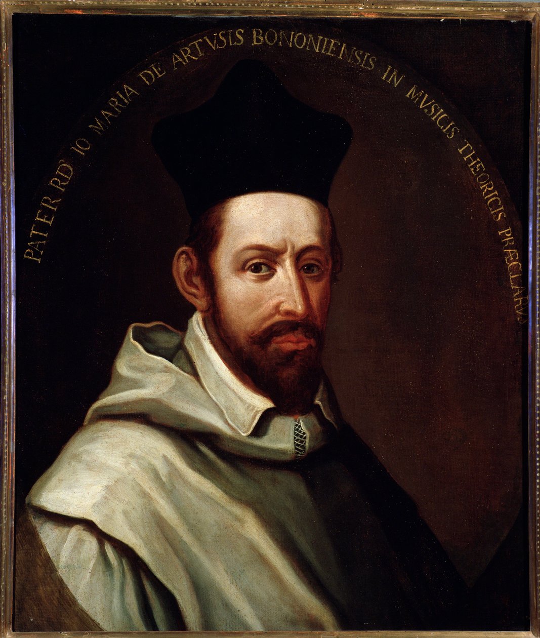 Portrett av den italienske komponisten og teoretikeren Giovanni Maria Artusi (ca 1540-1613) Anonymt maleri. 17. århundre. Bologna, borgerlig bibliografisk museum av Unknown artist
