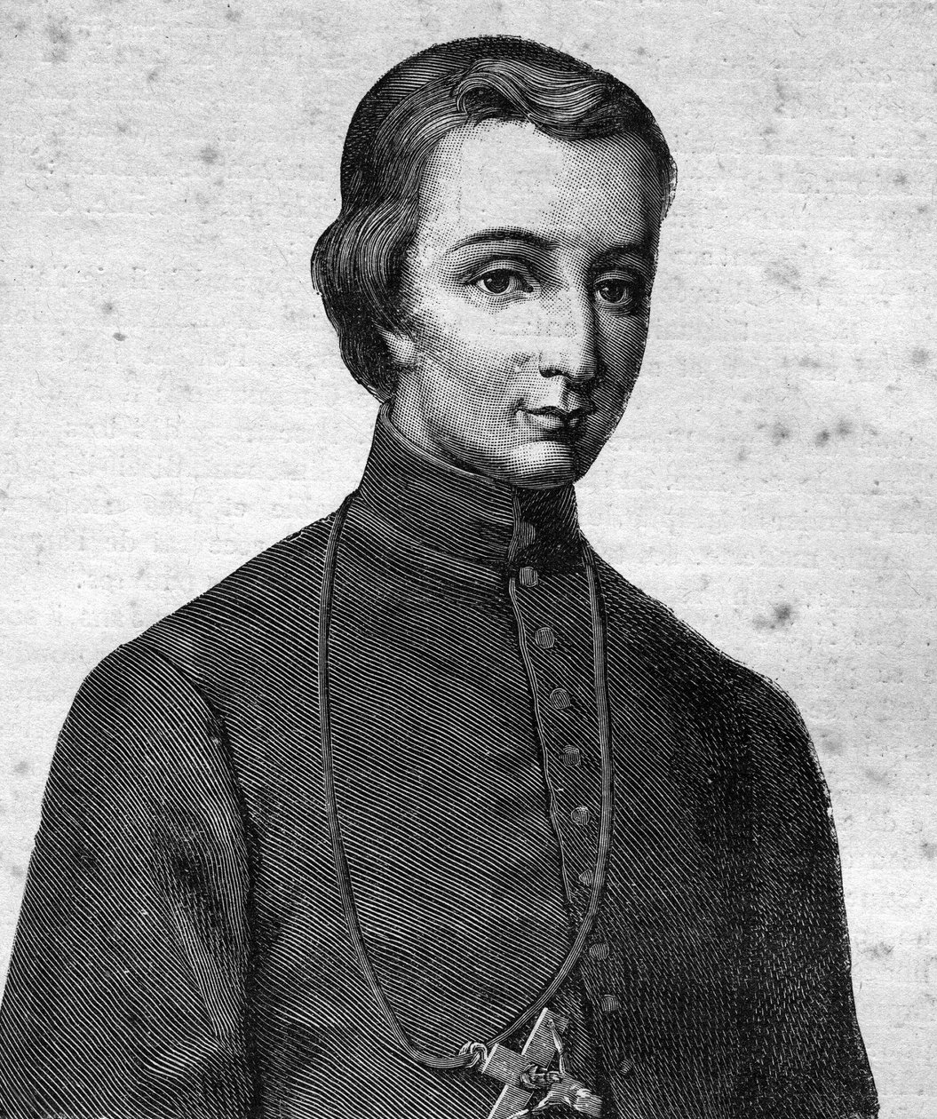 Portrett av den "" salige Pierre-Louis-Marie Chanel, marist, første martyr av Oceania (1803 - 1841) - i "" Les Contemporains", n.d. slutten av 1800-tallet. av Unknown artist