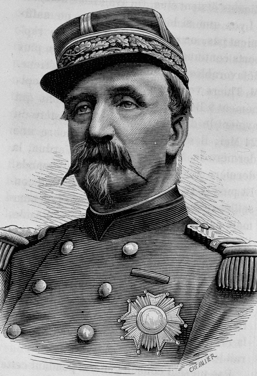 Portrett av hertugen av Aumale (Charles de Lorraine) (1822 - 1897). Gravering av slutten av 1800-tallet i "Histoire de France"" av H. Martin. av Unknown artist