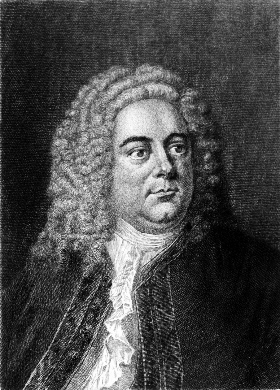 Portrett av den engelske komponisten av tysk opprinnelse George Frederick Handel (Georg Friedrich Handel av Unknown artist