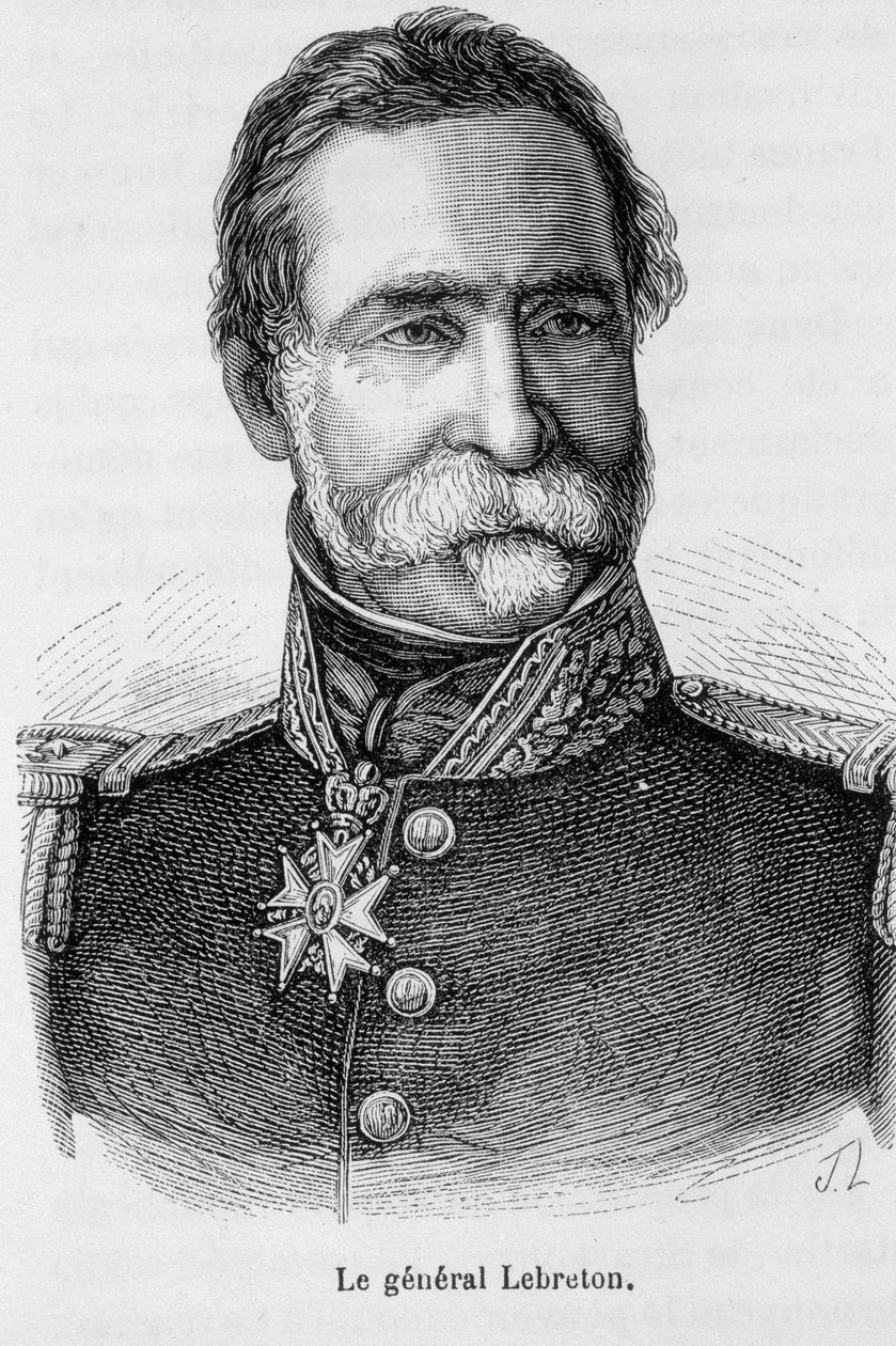 Portrett av den franske general Lebreton. av Unknown artist