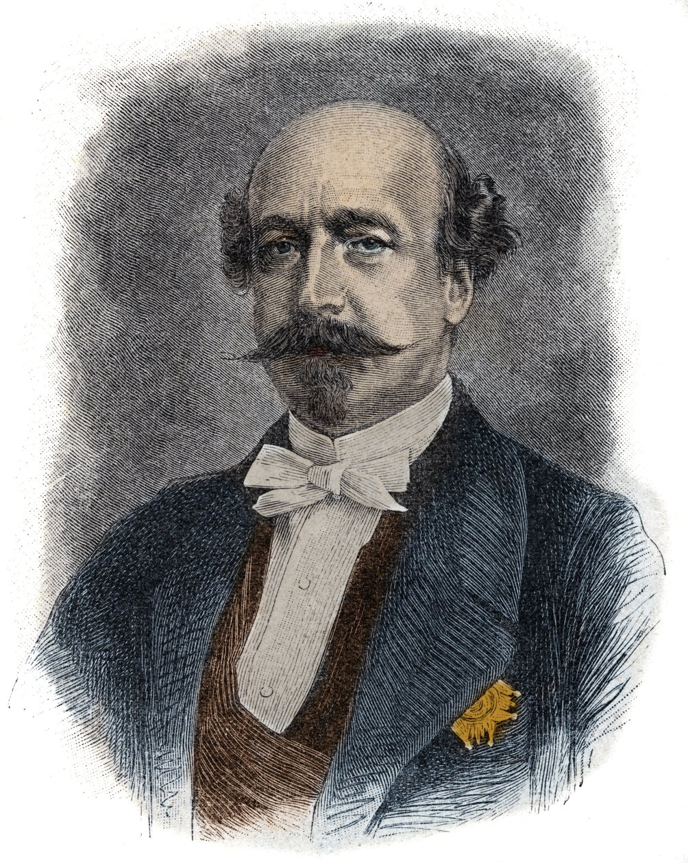 Portrett av den franske finansmannen og politikeren Charles de Morny dit Comte de Morny (eller hertug) (1811-1865) halvbror til Napoleon III av Unknown artist