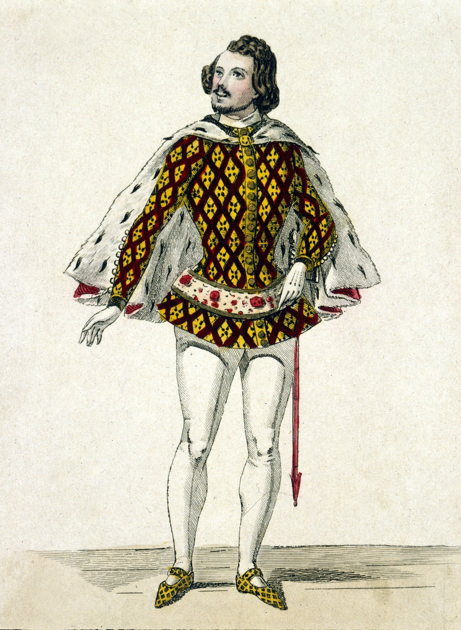 Portrett av den franske tenoren Gilbert-Louis Duprez (1806 - 1896) i rollen som Fernando, i tredje akt av «La Favorite» av Donizetti i Paris. 1838. av Unknown artist