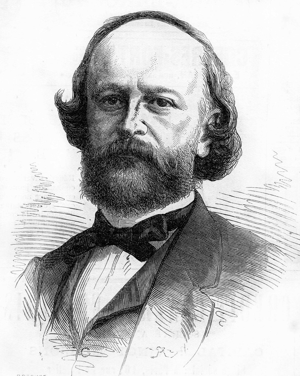 Portrett av den franske forfatteren og bokstavmannen Edouard Fournier (1819-1880). av Unknown artist