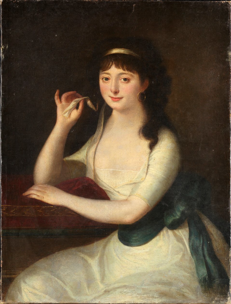 Portrett av Genova-aristokraten Luigia Pallavicini (1772-1841) Markis og muse av diktere Anonymt maleri. 1800-tallet. Gener, Galleria d