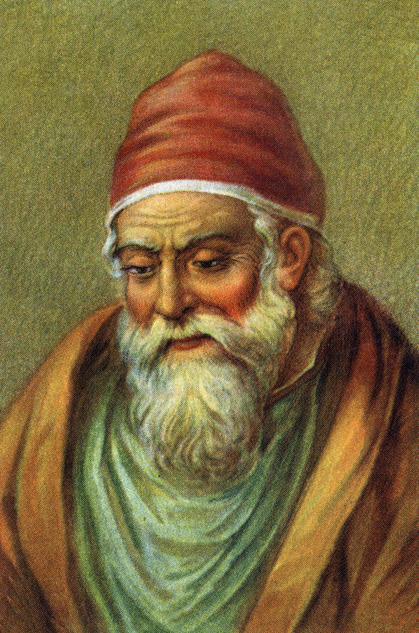 Portrett av den greske matematikeren Euklid. av Unknown Artist