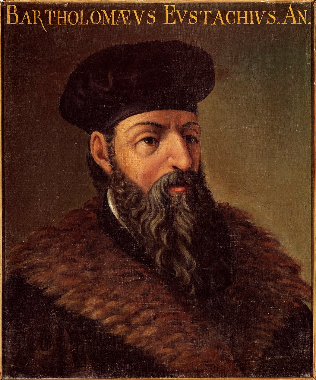 Portrett av den italienske anatomen og legen Bartolomeo Eustachi (Barthelemy Eustache) (1505-1574) Anonymt maleri. Padua fra 1500-tallet, Universite Italy - Portrett av den italienske anatomen og legen Bartolomeo Eustachi (1505-1574). Anonym maling av Unknown artist