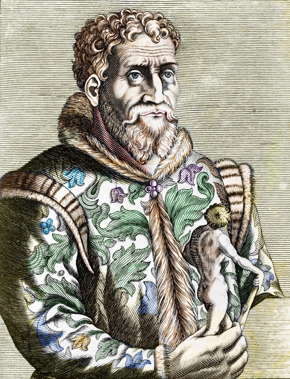 Portrait of the Italian painter Michelangelo Buonarroti known as Michelangelo (Michelangelo or Michel Ange av Unknown artist